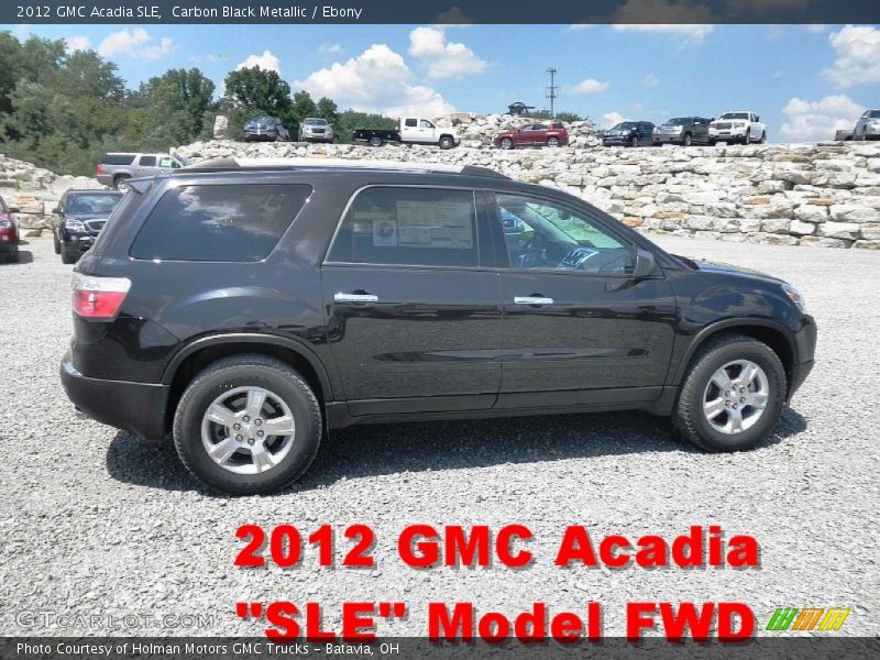 Carbon Black Metallic / Ebony 2012 GMC Acadia SLE