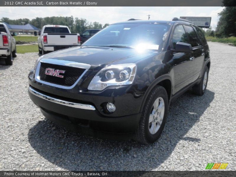 Carbon Black Metallic / Ebony 2012 GMC Acadia SLE