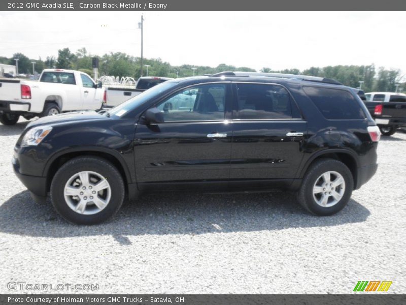 Carbon Black Metallic / Ebony 2012 GMC Acadia SLE