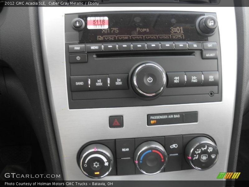 Cyber Gray Metallic / Ebony 2012 GMC Acadia SLE