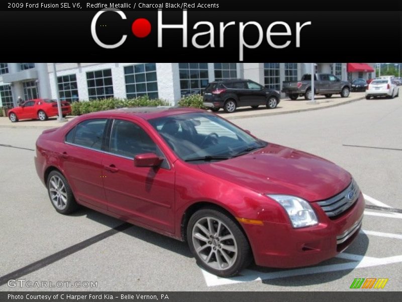 Redfire Metallic / Charcoal Black/Red Accents 2009 Ford Fusion SEL V6