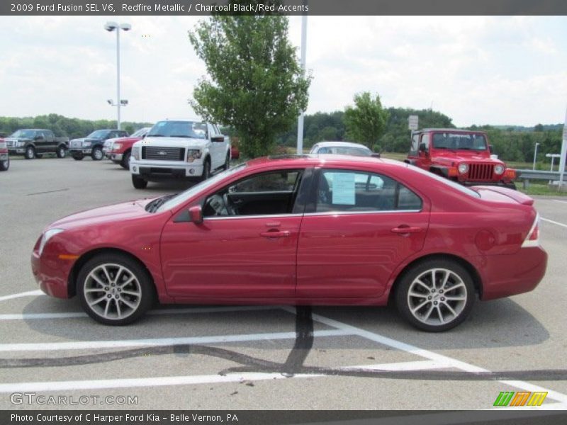 Redfire Metallic / Charcoal Black/Red Accents 2009 Ford Fusion SEL V6