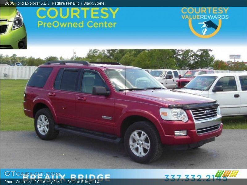 Redfire Metallic / Black/Stone 2008 Ford Explorer XLT