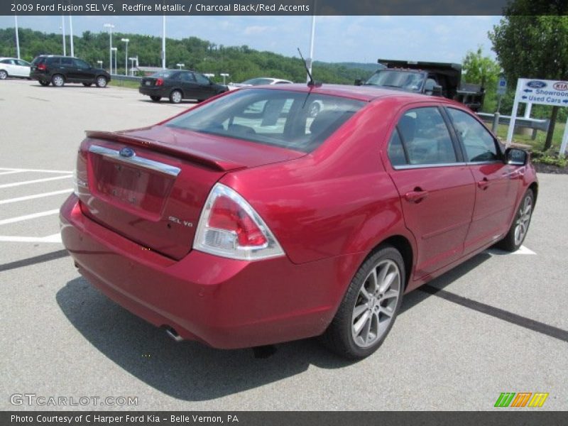 Redfire Metallic / Charcoal Black/Red Accents 2009 Ford Fusion SEL V6