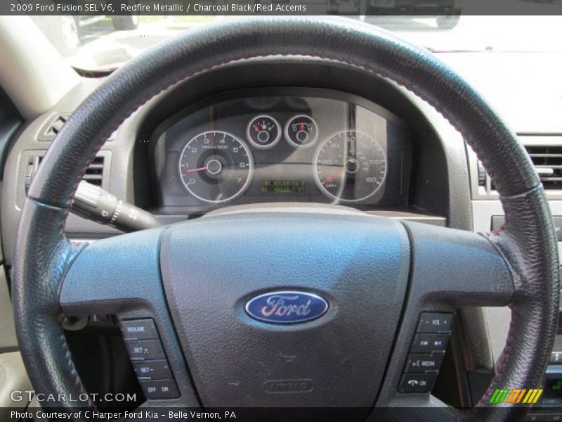 Redfire Metallic / Charcoal Black/Red Accents 2009 Ford Fusion SEL V6