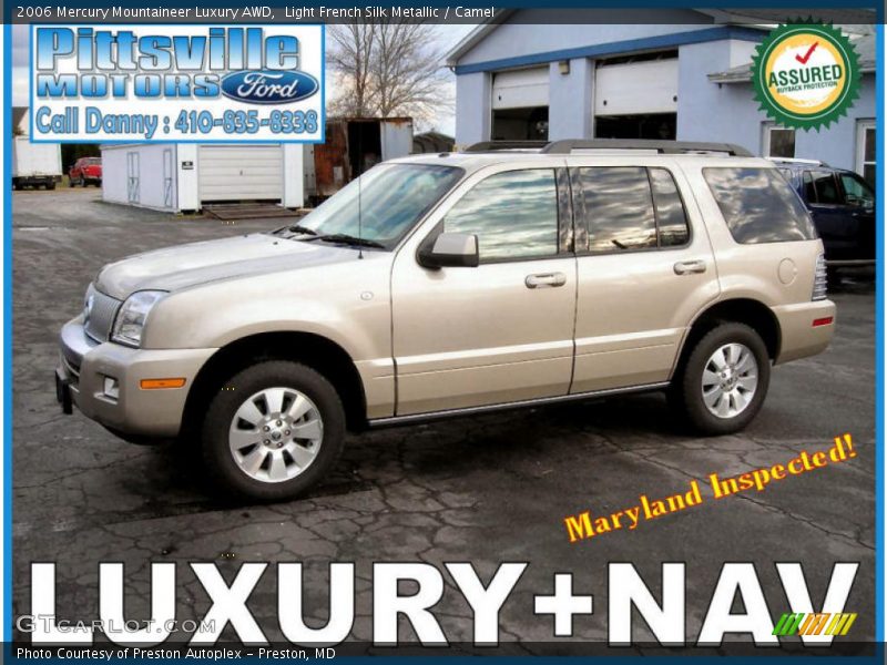 Light French Silk Metallic / Camel 2006 Mercury Mountaineer Luxury AWD