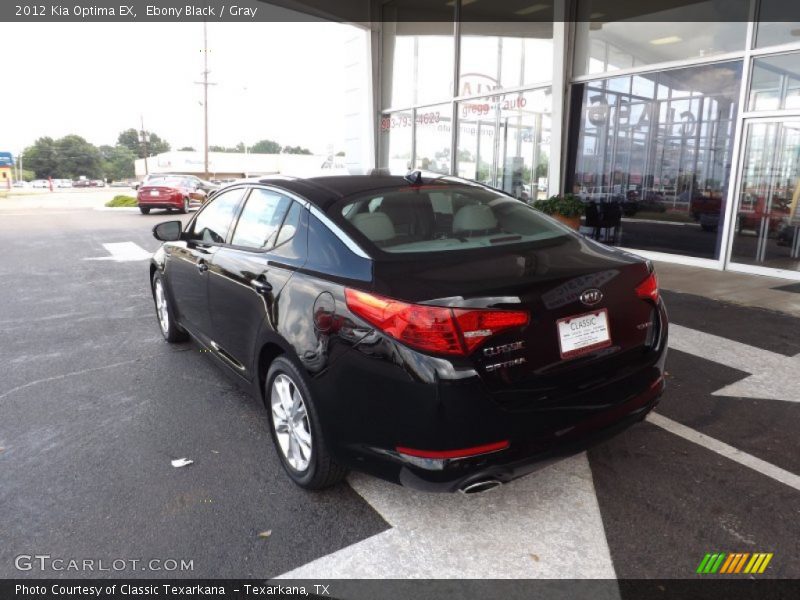 Ebony Black / Gray 2012 Kia Optima EX