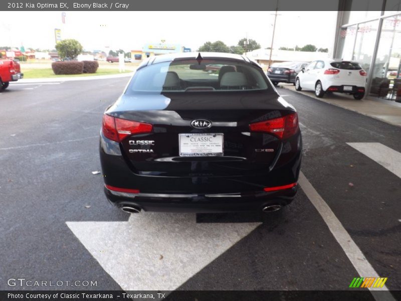 Ebony Black / Gray 2012 Kia Optima EX