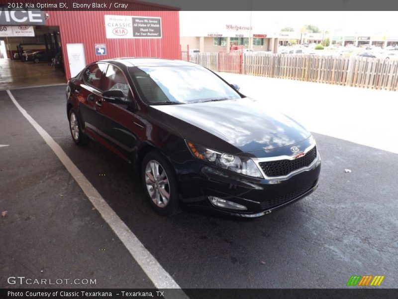 Ebony Black / Gray 2012 Kia Optima EX