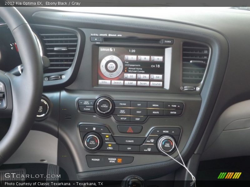 Ebony Black / Gray 2012 Kia Optima EX