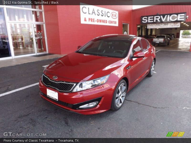 Spicy Red / Black 2012 Kia Optima SX