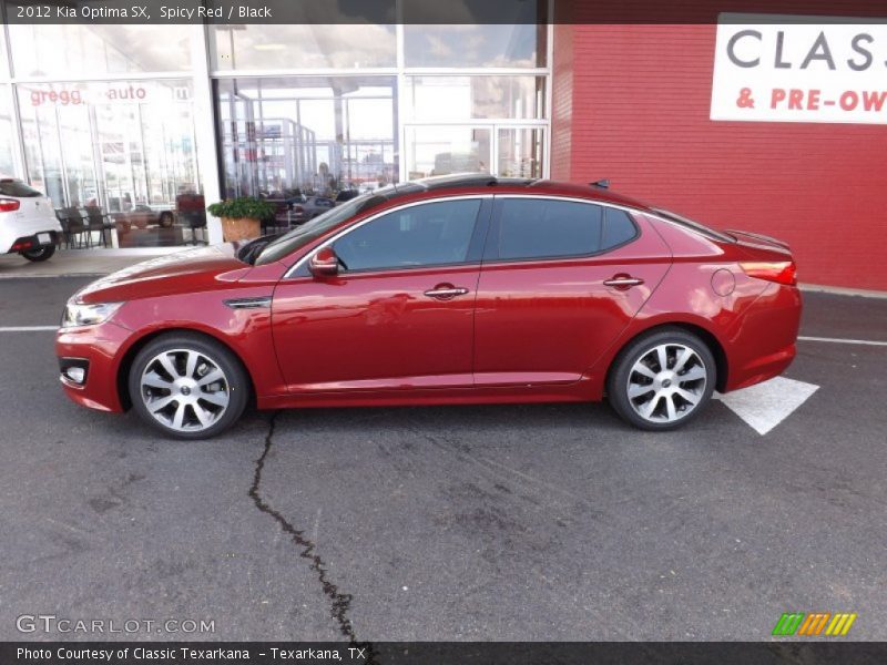 Spicy Red / Black 2012 Kia Optima SX