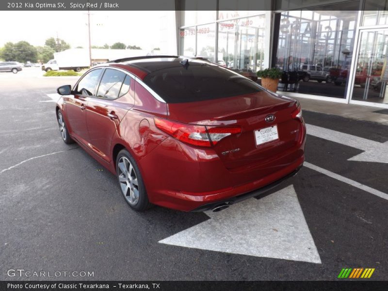 Spicy Red / Black 2012 Kia Optima SX