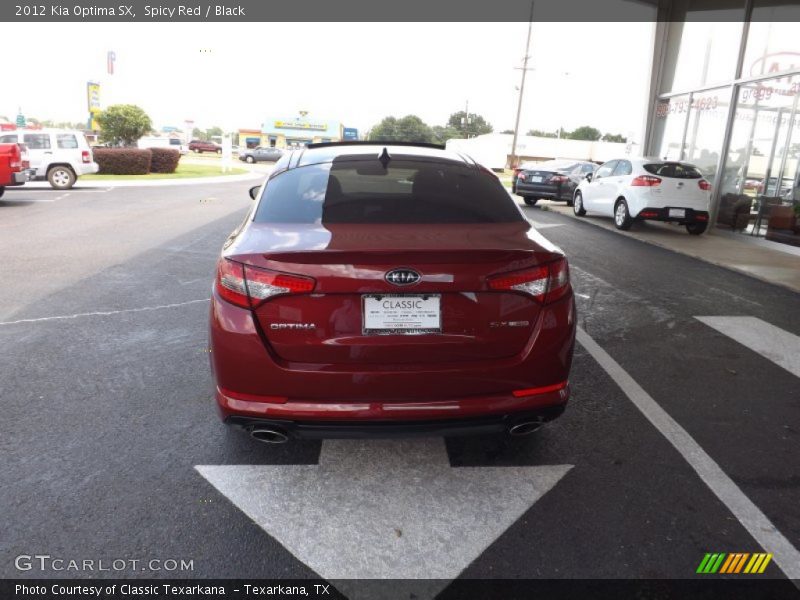 Spicy Red / Black 2012 Kia Optima SX