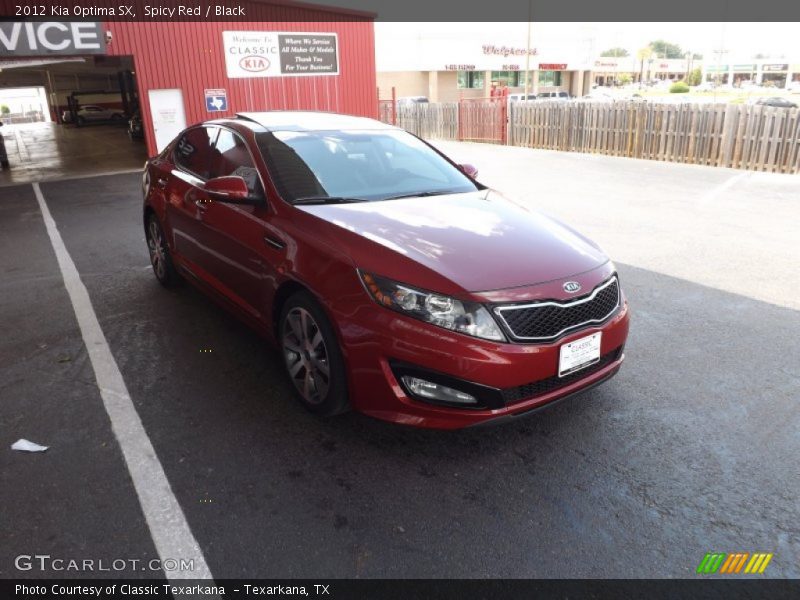Spicy Red / Black 2012 Kia Optima SX