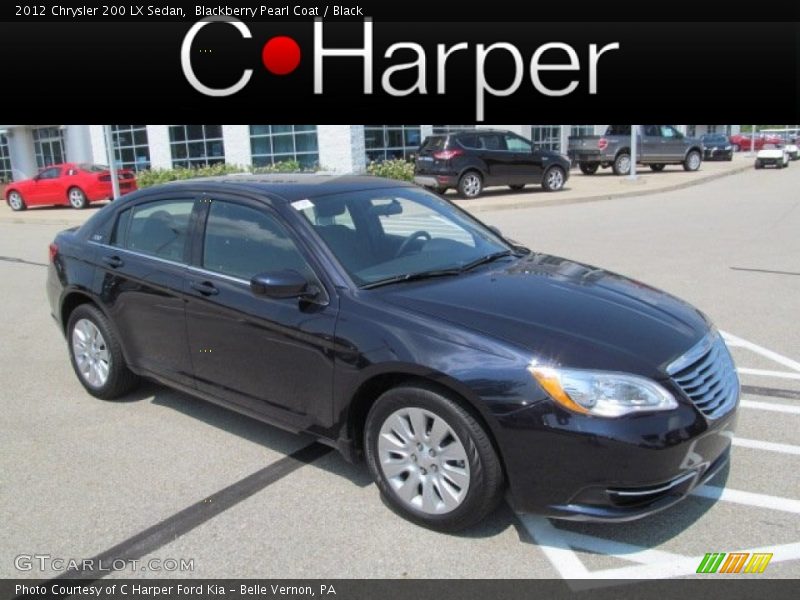 Blackberry Pearl Coat / Black 2012 Chrysler 200 LX Sedan