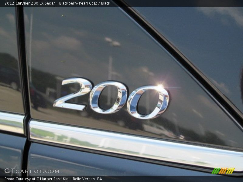 Blackberry Pearl Coat / Black 2012 Chrysler 200 LX Sedan