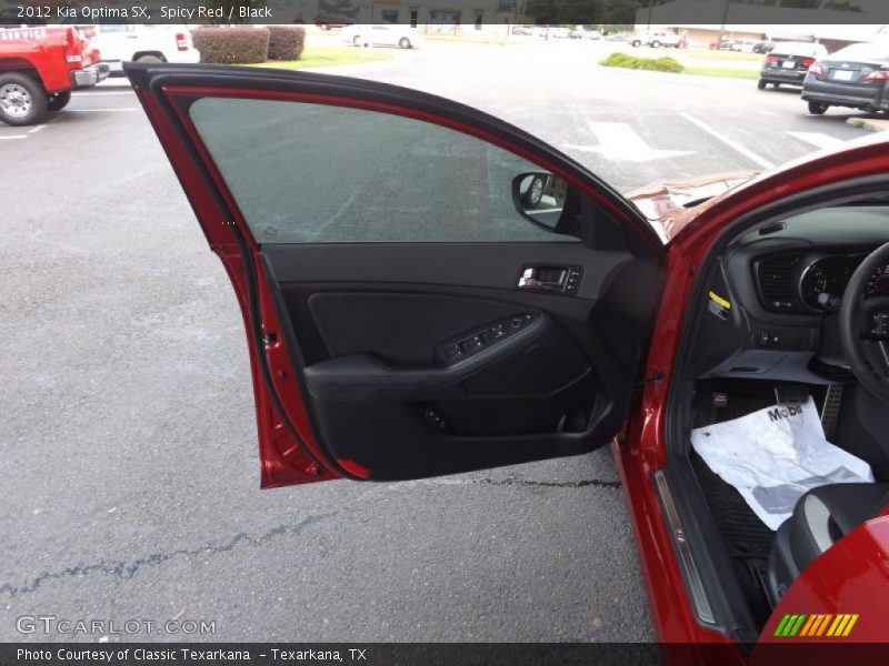 Spicy Red / Black 2012 Kia Optima SX