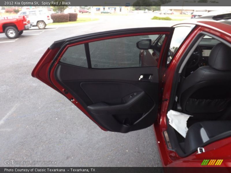 Spicy Red / Black 2012 Kia Optima SX