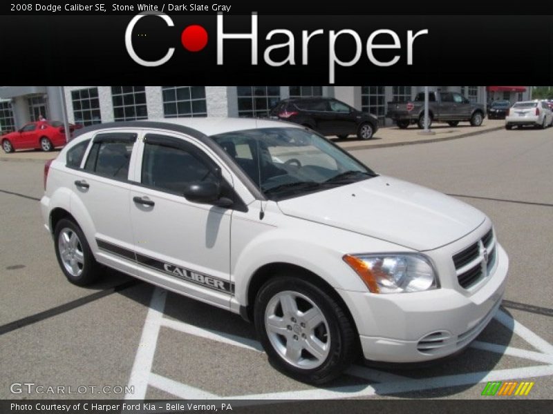 Stone White / Dark Slate Gray 2008 Dodge Caliber SE