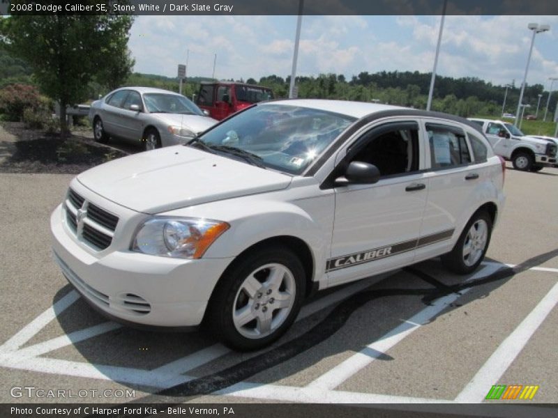 Stone White / Dark Slate Gray 2008 Dodge Caliber SE