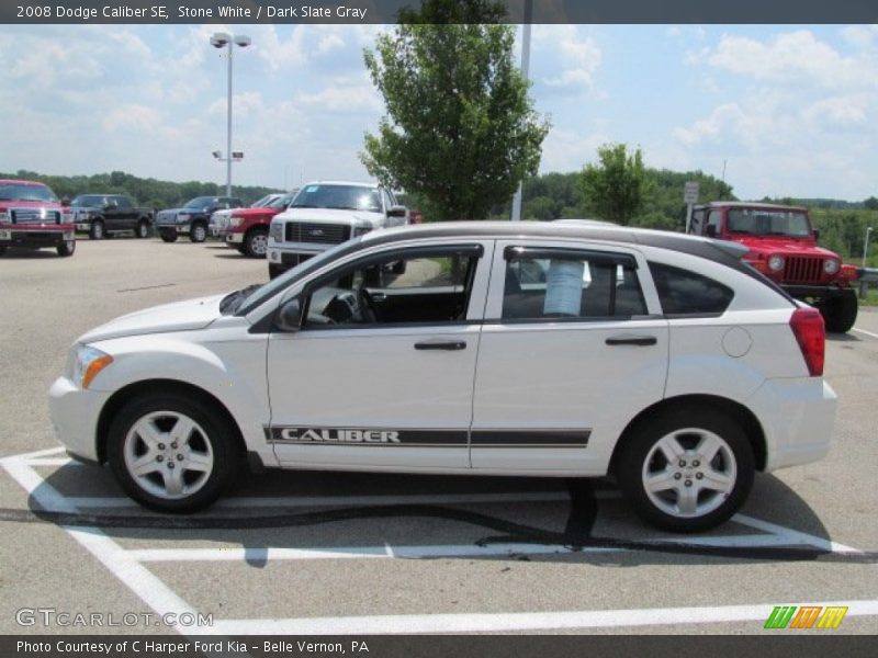 Stone White / Dark Slate Gray 2008 Dodge Caliber SE