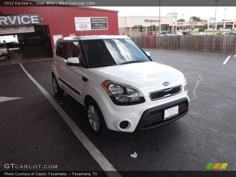 Clear White / Black Soul Logo Cloth 2012 Kia Soul +