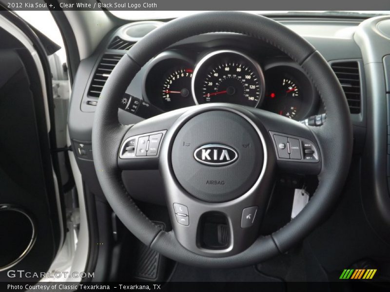 Clear White / Black Soul Logo Cloth 2012 Kia Soul +