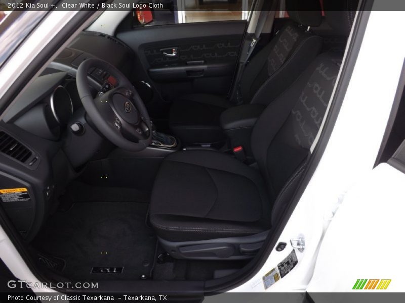 Clear White / Black Soul Logo Cloth 2012 Kia Soul +