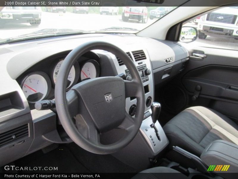 Stone White / Dark Slate Gray 2008 Dodge Caliber SE