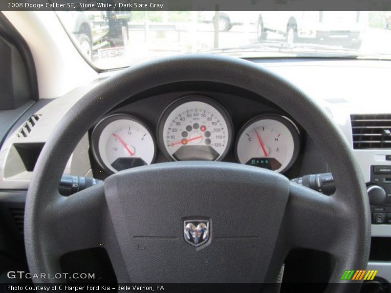 Stone White / Dark Slate Gray 2008 Dodge Caliber SE
