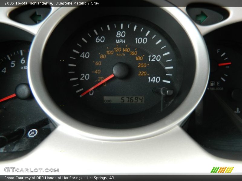 Bluestone Metallic / Gray 2005 Toyota Highlander I4