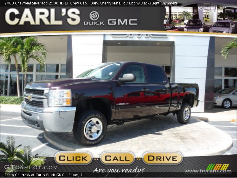 Dark Cherry Metallic / Ebony Black/Light Cashmere 2008 Chevrolet Silverado 2500HD LT Crew Cab