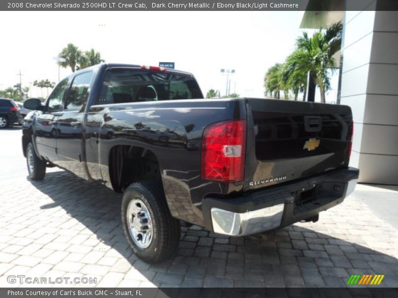 Dark Cherry Metallic / Ebony Black/Light Cashmere 2008 Chevrolet Silverado 2500HD LT Crew Cab