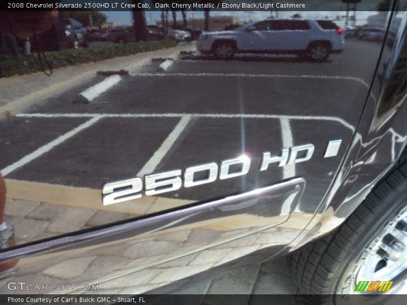 Dark Cherry Metallic / Ebony Black/Light Cashmere 2008 Chevrolet Silverado 2500HD LT Crew Cab
