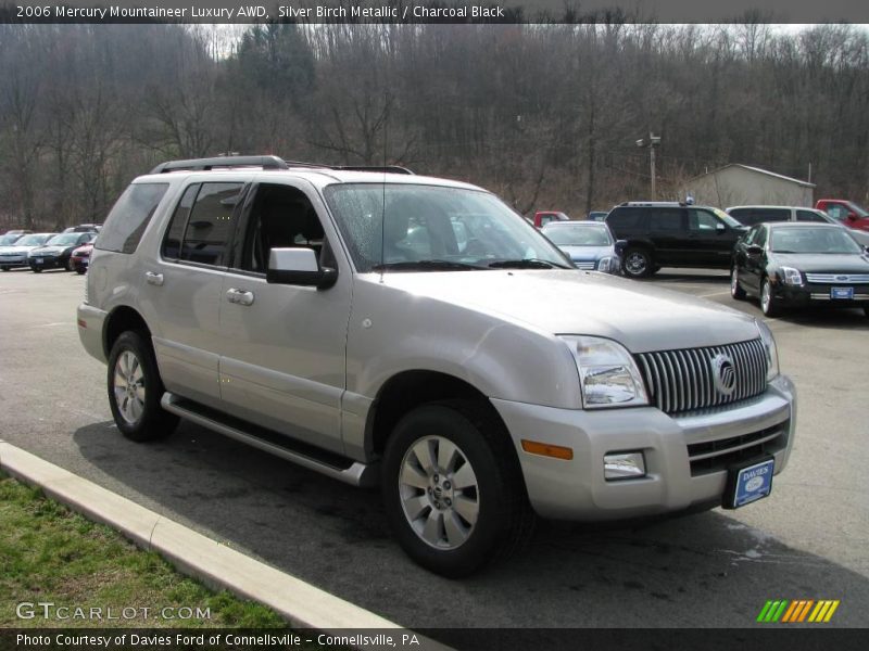 Silver Birch Metallic / Charcoal Black 2006 Mercury Mountaineer Luxury AWD