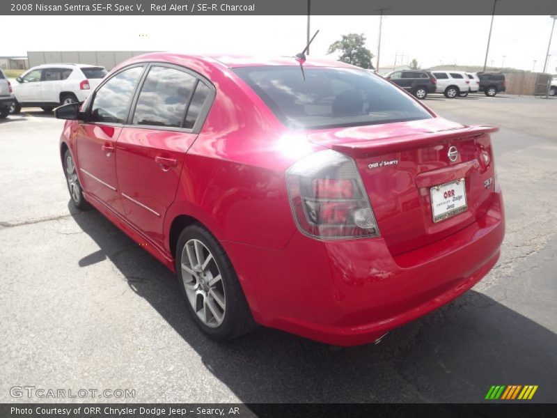 Red Alert / SE-R Charcoal 2008 Nissan Sentra SE-R Spec V