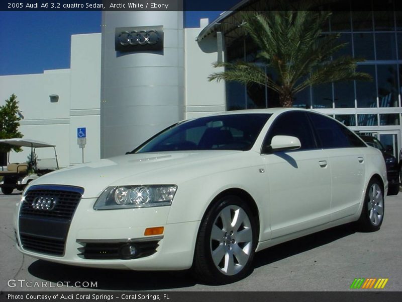 Arctic White / Ebony 2005 Audi A6 3.2 quattro Sedan
