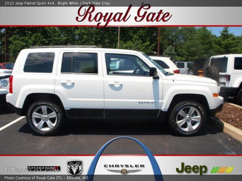 Bright White / Dark Slate Gray 2012 Jeep Patriot Sport 4x4