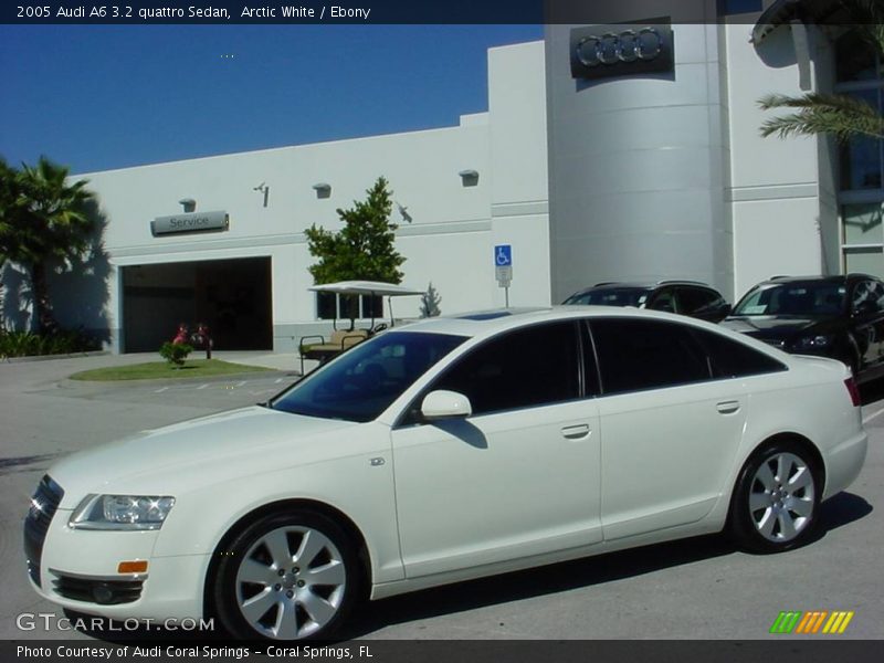 Arctic White / Ebony 2005 Audi A6 3.2 quattro Sedan