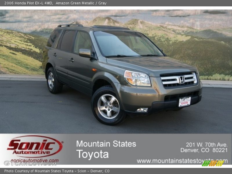 Amazon Green Metallic / Gray 2006 Honda Pilot EX-L 4WD