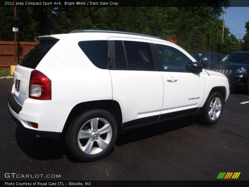 Bright White / Dark Slate Gray 2012 Jeep Compass Sport 4x4