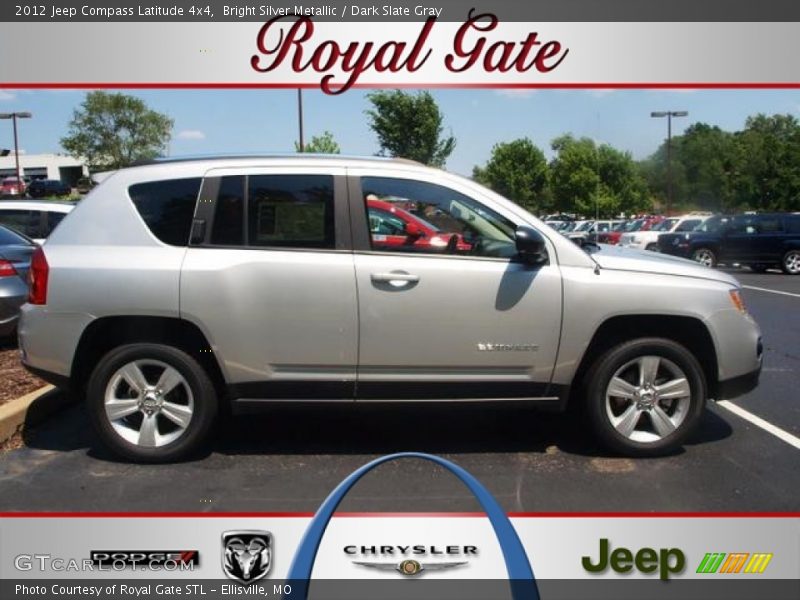 Bright Silver Metallic / Dark Slate Gray 2012 Jeep Compass Latitude 4x4