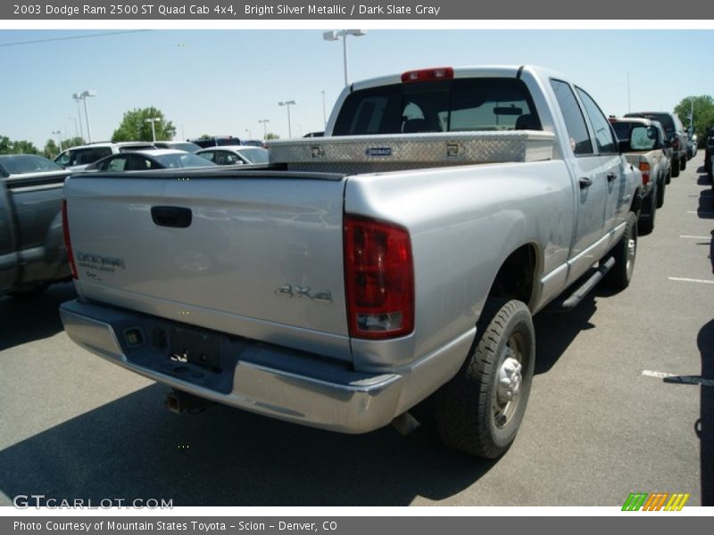 Bright Silver Metallic / Dark Slate Gray 2003 Dodge Ram 2500 ST Quad Cab 4x4