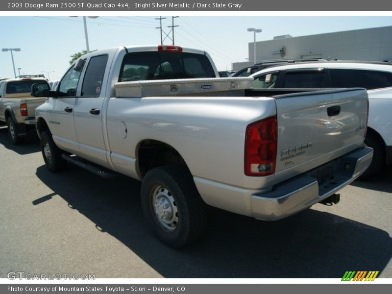 Bright Silver Metallic / Dark Slate Gray 2003 Dodge Ram 2500 ST Quad Cab 4x4