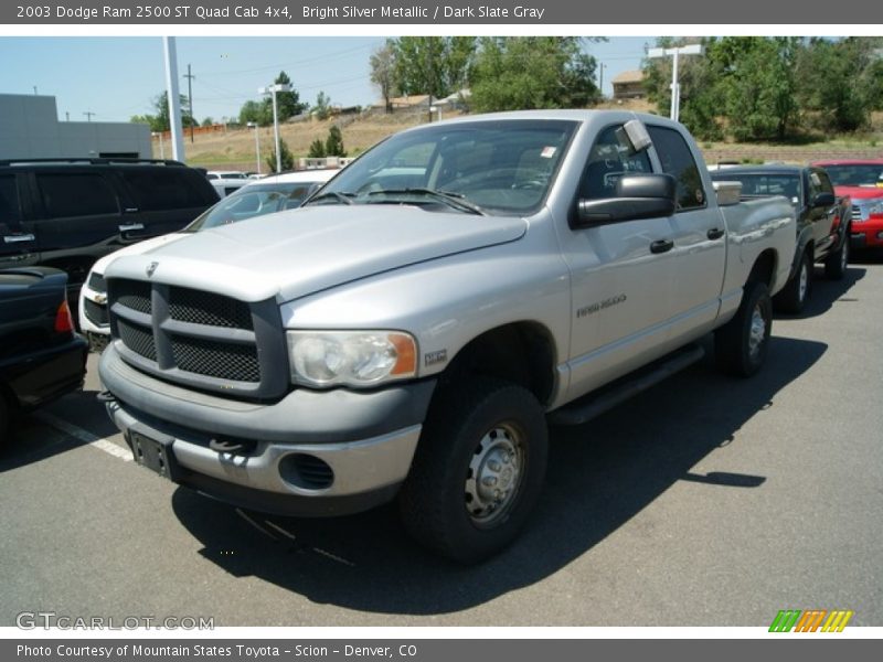 Bright Silver Metallic / Dark Slate Gray 2003 Dodge Ram 2500 ST Quad Cab 4x4