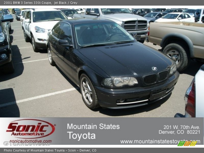 Jet Black / Grey 2001 BMW 3 Series 330i Coupe