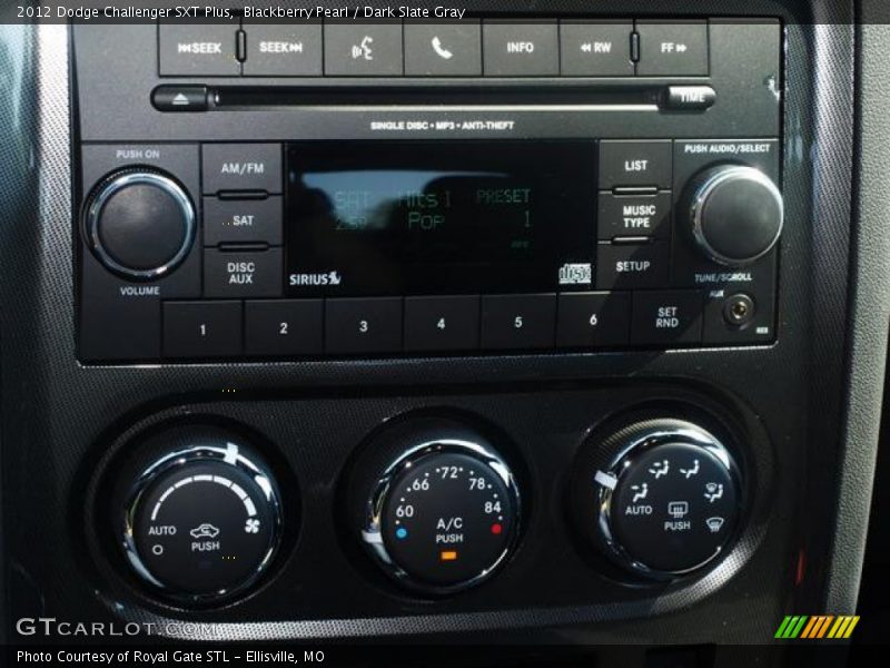Controls of 2012 Challenger SXT Plus