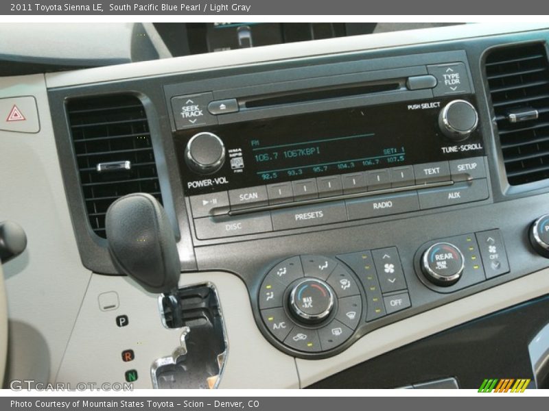 South Pacific Blue Pearl / Light Gray 2011 Toyota Sienna LE