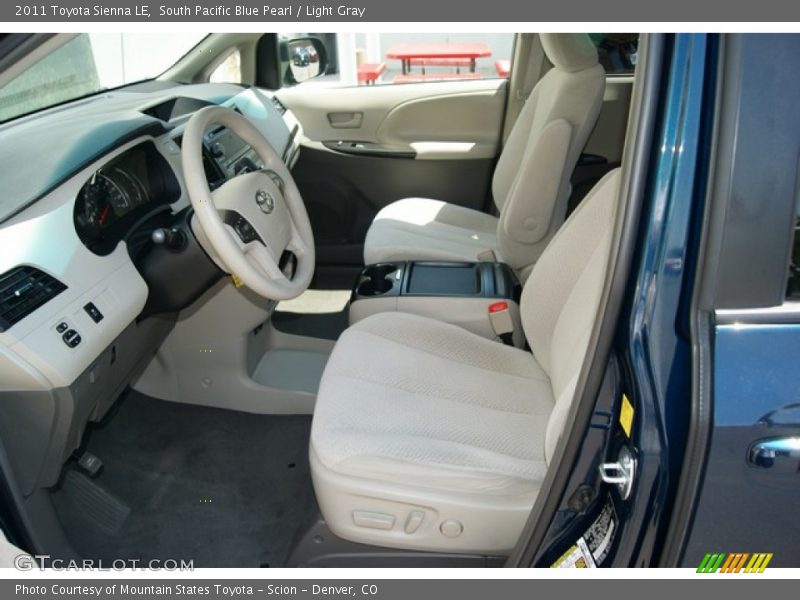 South Pacific Blue Pearl / Light Gray 2011 Toyota Sienna LE